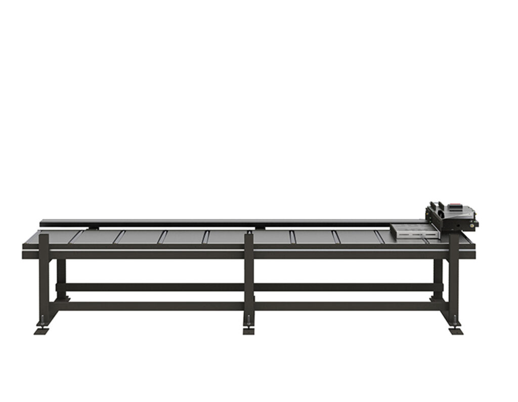 HEAVY-DUTY ROLLER TABLE WITH MECHANICAL STOP (R) AND MANUAL TILTING (RM) (code RMT – P – RM)