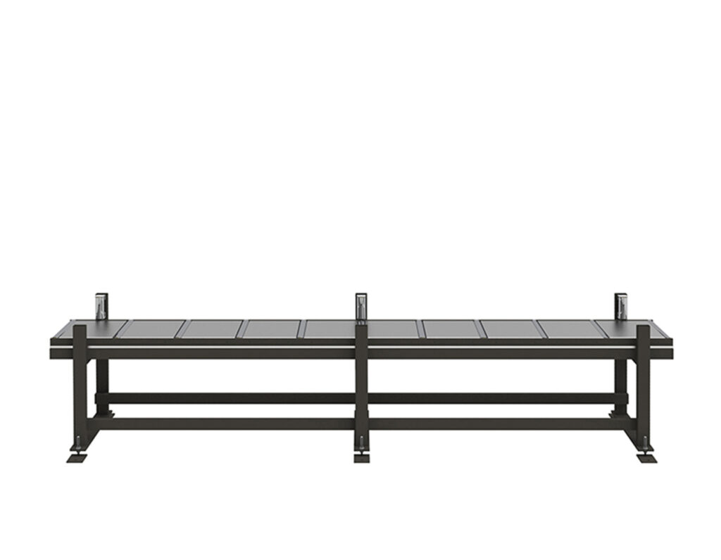 HEAVY-DUTY CLOSED OUTFEED ROLLER CONVEYOR (code RMT – P – U)