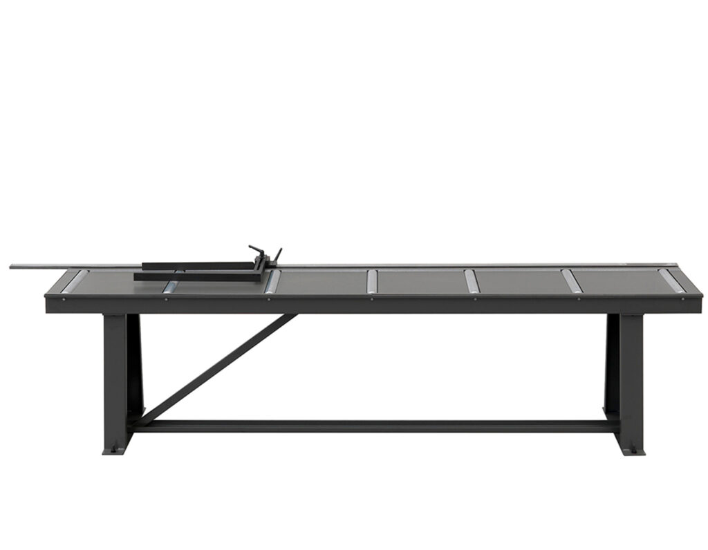 Roller conveyor with mechanical positioning stop (R) (Code: RMT – R)